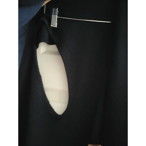 Moth Anthropologie Womens Blue Shawl vest Cardigan One size fits all Cape - Picture 3 of 6